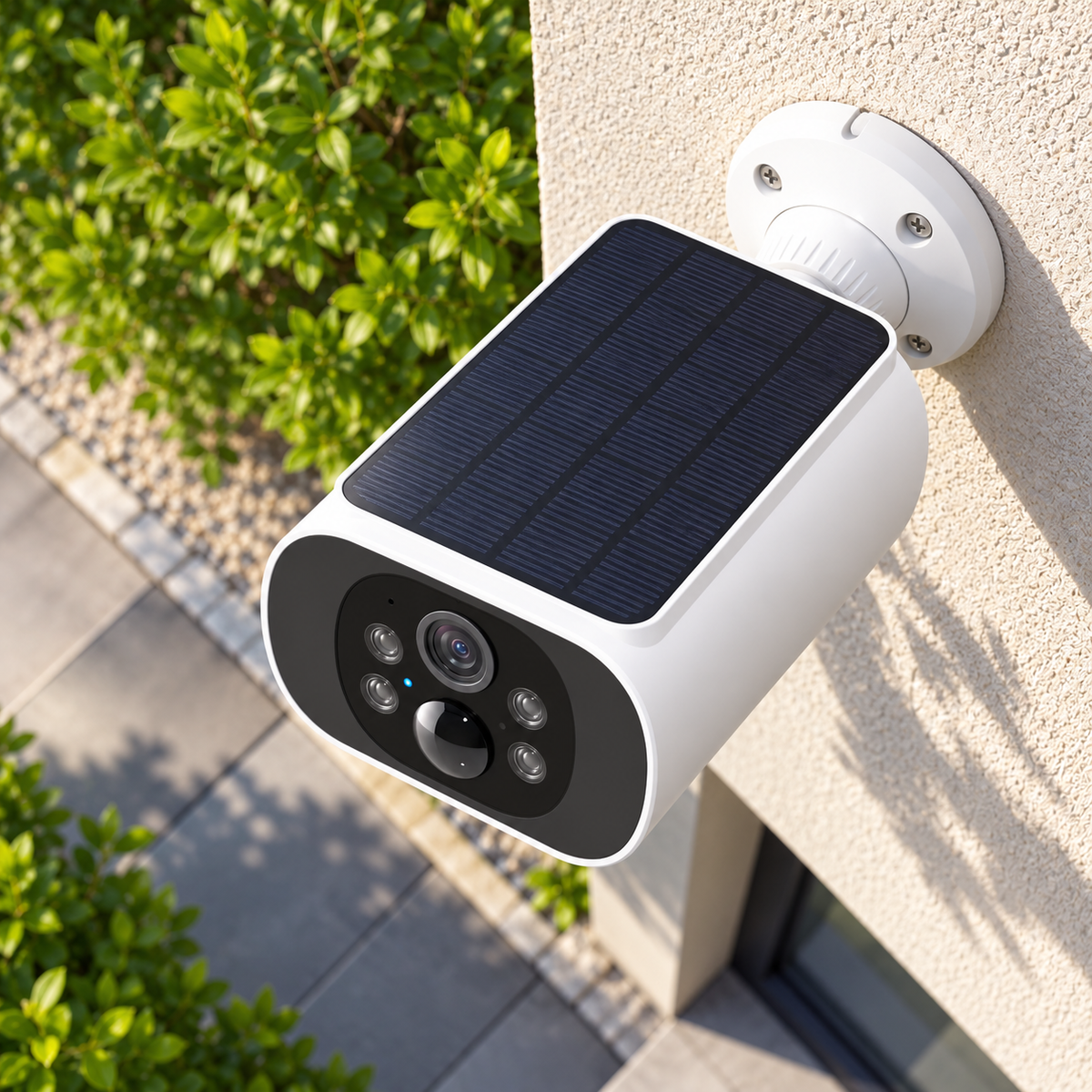 2K WiFi Outdoor Solar Security Camera – Color Night Vision – Wireless – IP66 – Motion Detection